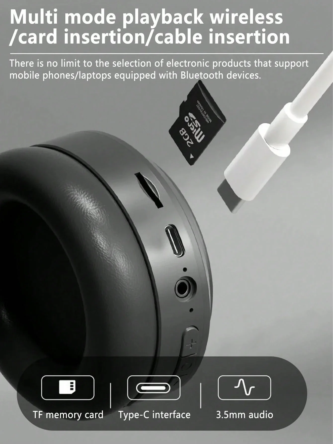 Sadcea6075b71417c97e943af272ad68fH Lenovo Wireless Bluetooth Earphones Over-ear Foldable Computer Wireless Headphones Stereo Sound Gaming Headset Android and iOS