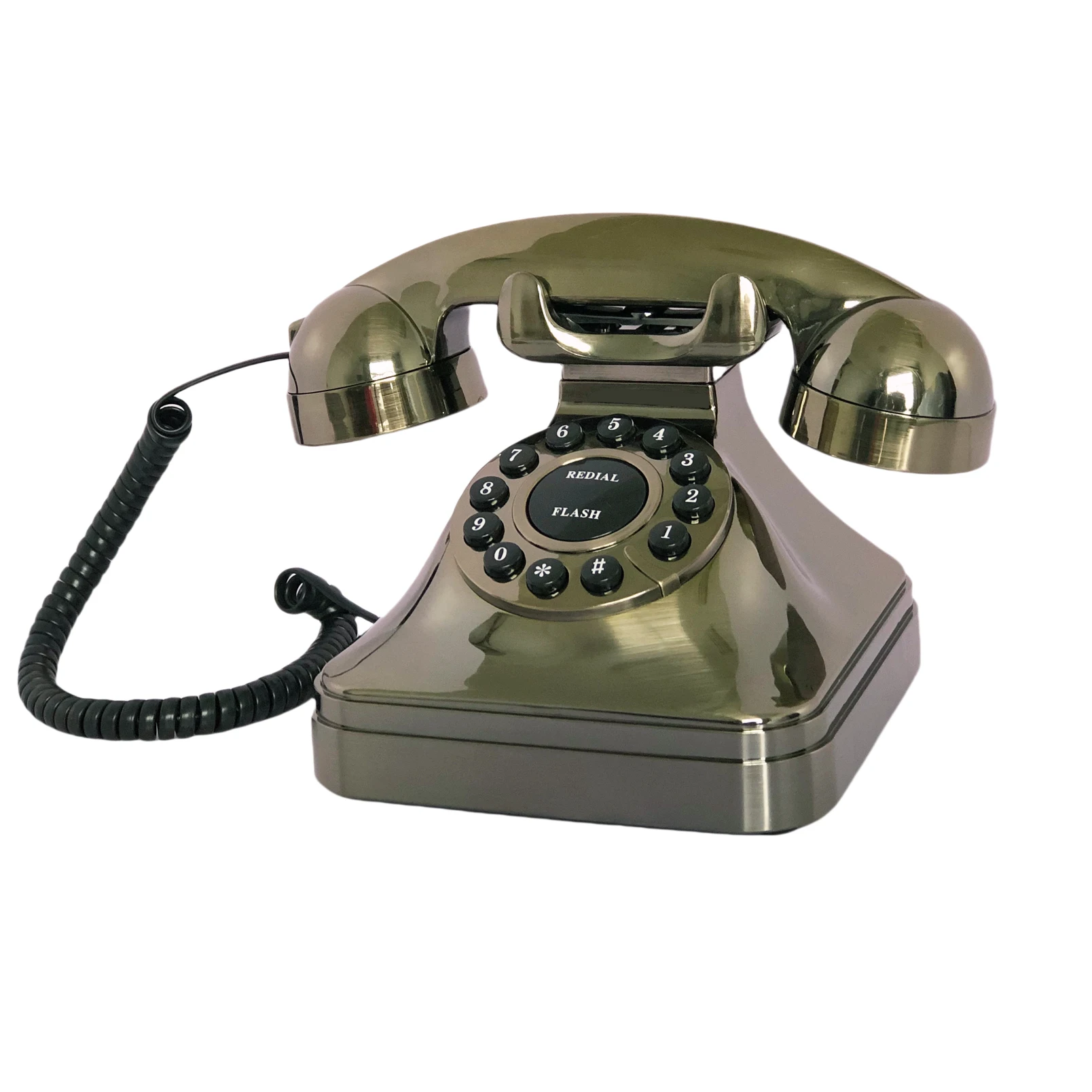 Teléfono Vintage Analógico Retro 1980s — Cable, con Rellamada, Flash y Timbre - Imagen 4