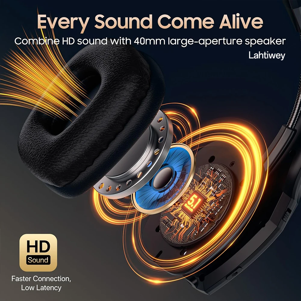 Trucker Bluetooth Headset, Wireless Headset with Mic, Bluetooth Headsets with Dual Noise Cancelling Microphone & Mute Button - Image 3