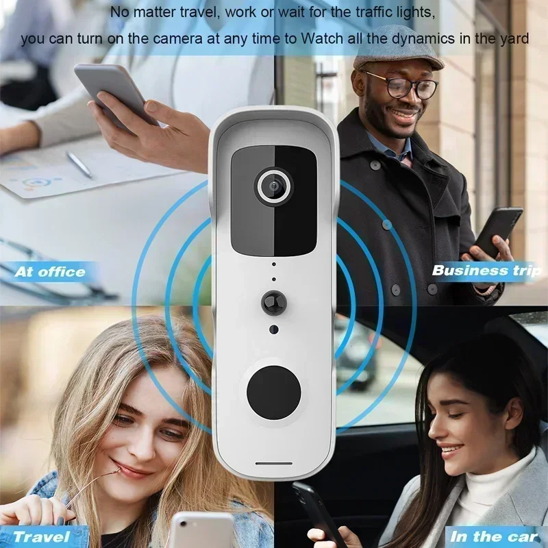 Smart Video Doorbell Waterproof Night Vision Door Viewer 1080P FHD Camera Digital Visual Intercom WIFI 2.4G Tuya Door Bell - Image 6