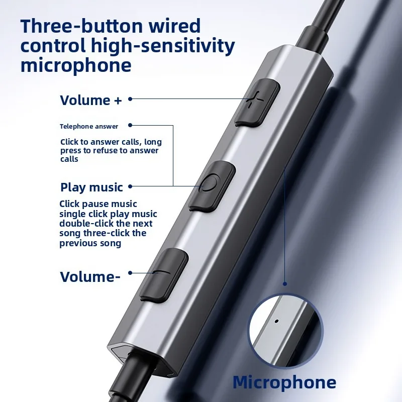 Type-C Wired Headphones For Samsung Galaxy S25 S24 S23 S22 21 Ultra Plus 3.5MM in-Ear Headphone HiFi Bass Stereo Gaming Earphone - Image 3