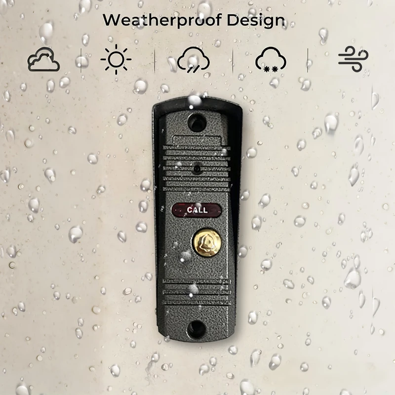Tuya Smart 7" Wired Video Door Phone 1080P Touch Screen Two Way Audio Night Vision Waterproof Remote APP Unlock Intercom - Imagen 5