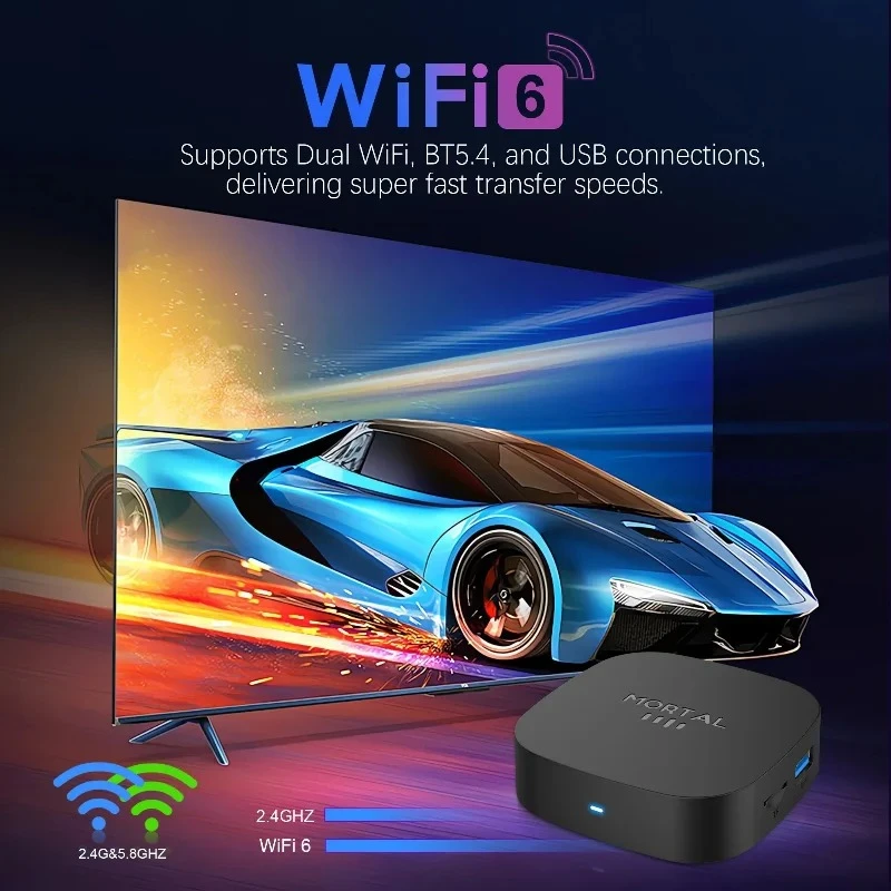 2026 Nouvelle Box TV Smart Android 16 Rockchip RK3518, WiFi6, BT 5.4, interface 8K HD, lecteur multimédia, assistant vocal, IPTV – Image 4