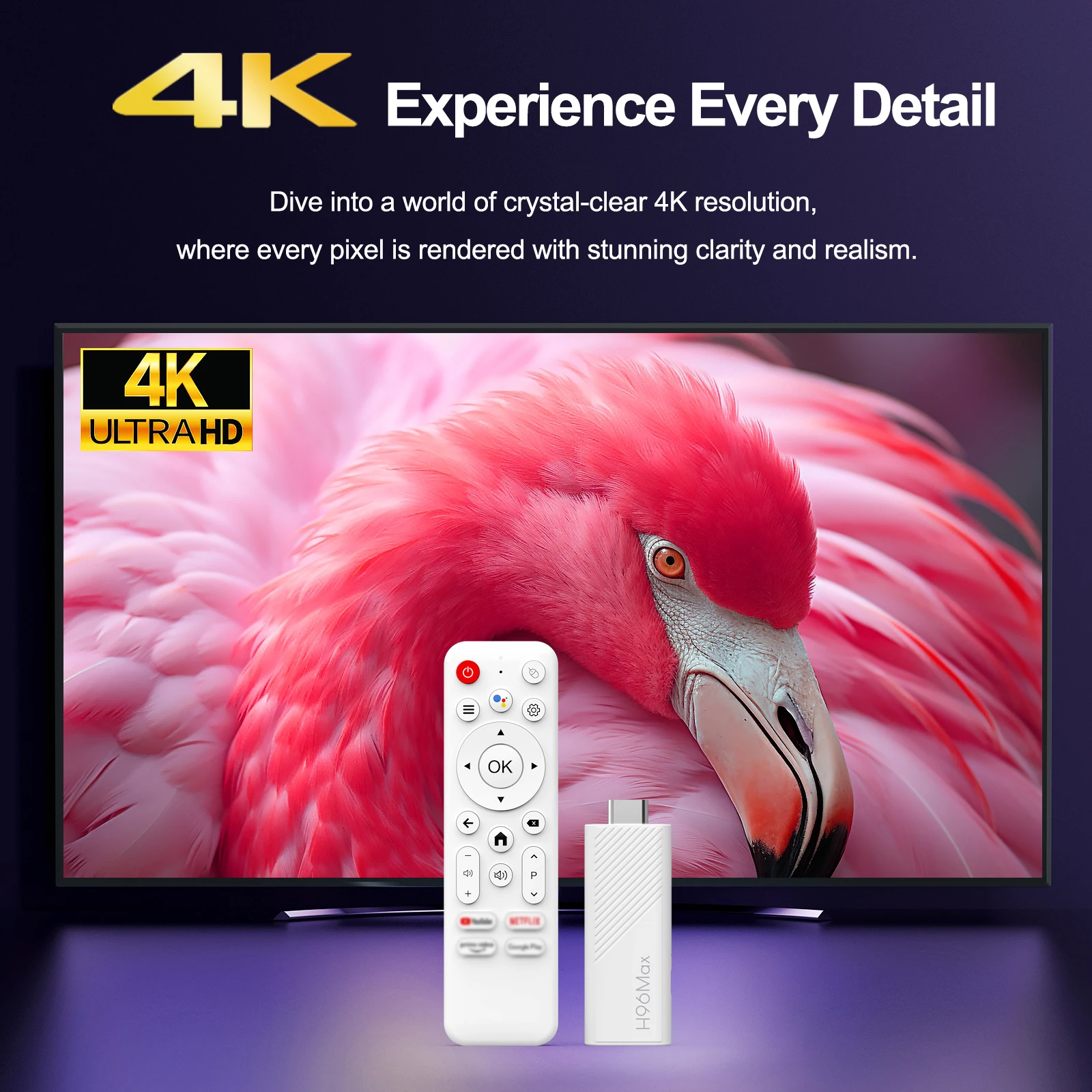 Scaef4cce71594bf3844d8949cc74372bv Android TV Stick H96 MAX H313 Android 14 BT5.0 4K Quad Core 2.4G 5G Wifi6 Home Media Player Voice Assistant Smart TV Stick