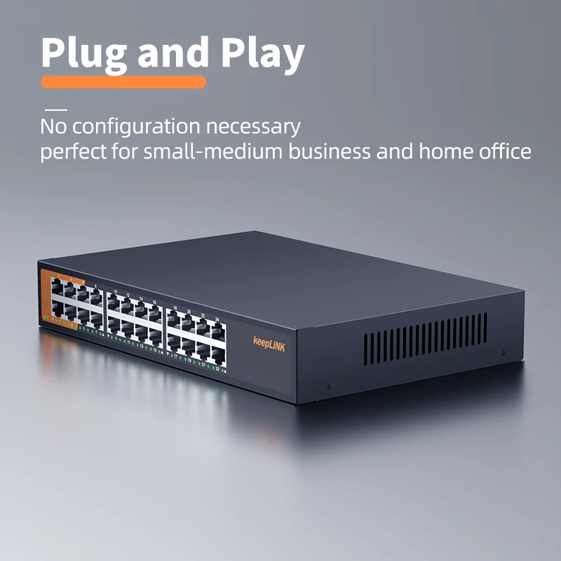 KeepLiNK Switch Ethernet Gigabit 24 ports, non administrable, plug and play – Image 3