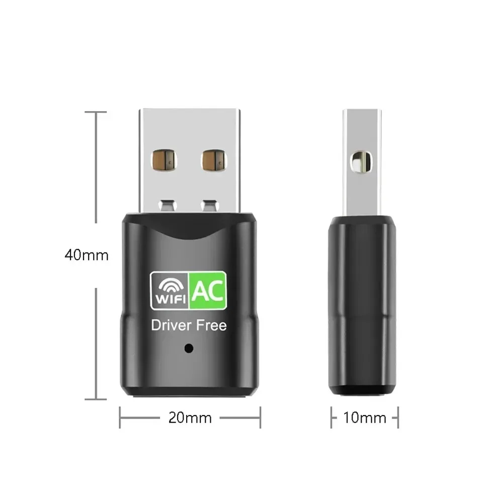 USB Wifi Adapter 600Mbps Wi fi Adapter 2.4G&5.8GHz USB Ethernet PC Wi-Fi Adapter Lan 300Mbps Wifi Dongle AC Wifi Receiver - Imagen 6