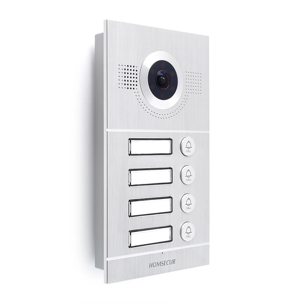 Waterproof 170° B12DF-S Outdoor Unit For HDK 4-Apartment Video Door Phone Set - Imagen 4
