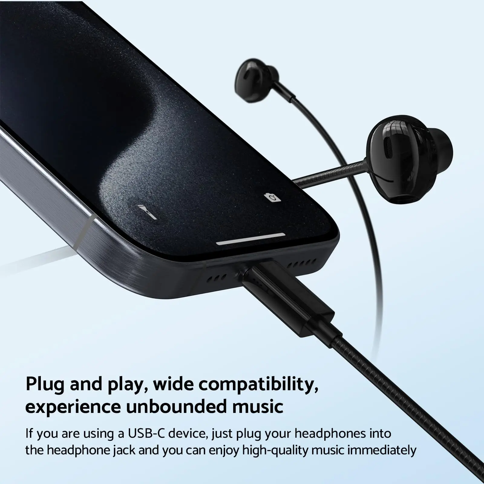 For Samsung Headphones HiFi Bass Stereo Volume Control With Mic USB Type C 3.5mm Wired Eadphone For Galaxy S25 S24 S23 S22 Ultra - Imagen 5