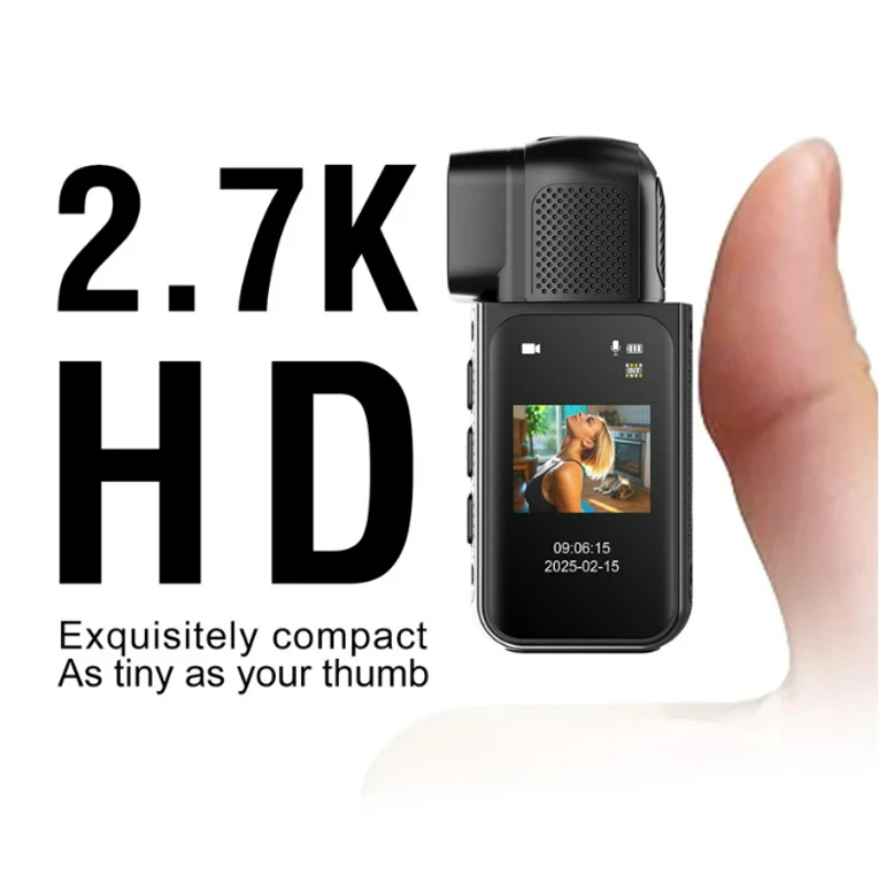 2.7K UHD Mini Action Camera 1.47" HD Screen Portable Digital Video Recorder WiFi Sports Camera for Cycling & Outdoor Recording - Imagen 6