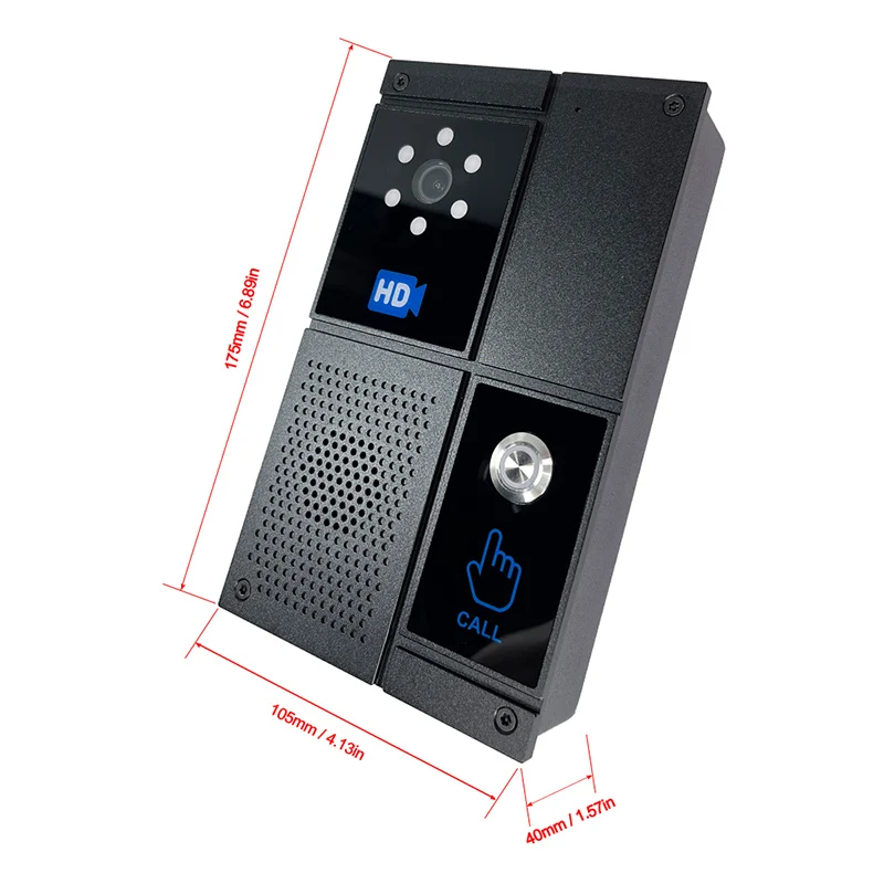 SIP HD Video Intercom with Metal Case Anti Strike Waterproof for Outdoor/Indoor Use Night Vision & Remote Access Support - Imagen 6