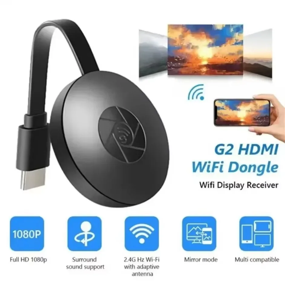 1080P G2 For MiraScreen Display Anycast Wifi HDMI-Compatible Multi Screen Interactive Features For TV Android Ios Mirror Screen - Imagen 4