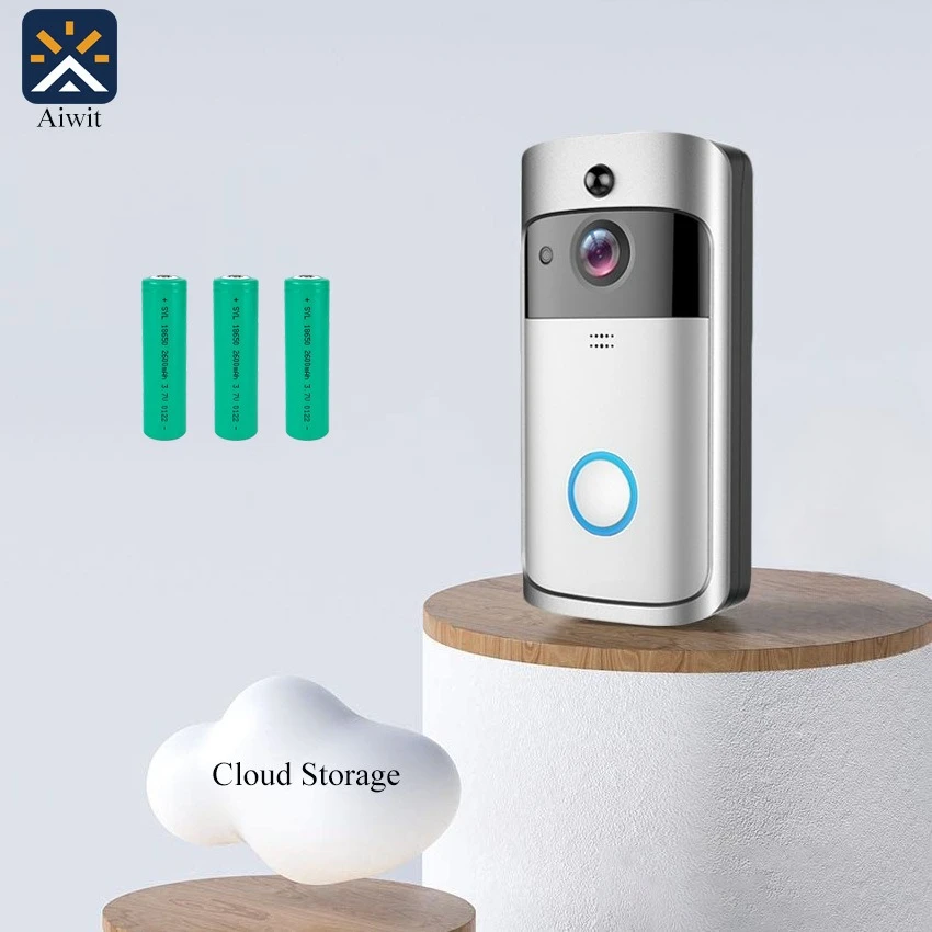 2026 Nouveau V5 Sonnette vidéo WiFi sans fil 1080P, interphone vocal, caméra smart étanche, sécurité domestique, portier – Image 4