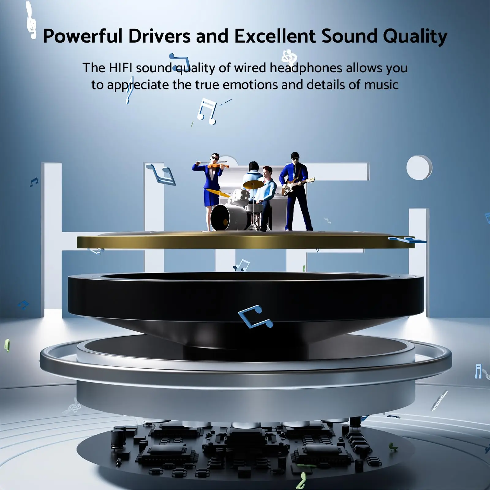 For Samsung Headphones HiFi Bass Stereo Volume Control With Mic USB Type C 3.5mm Wired Eadphone For Galaxy S25 S24 S23 S22 Ultra - Imagen 2