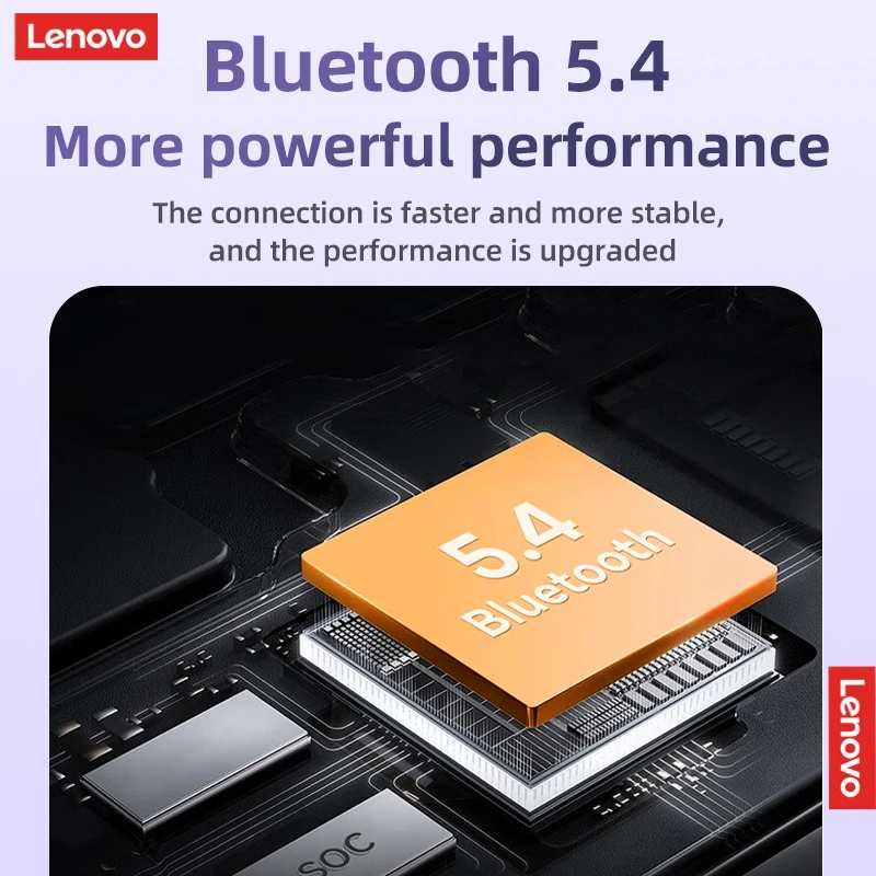 Lenovo Écouteurs Bluetooth sans fil 5.4 TWS, effets sonores panoramiques, très longue autonomie, confortables, TA410 – Image 6