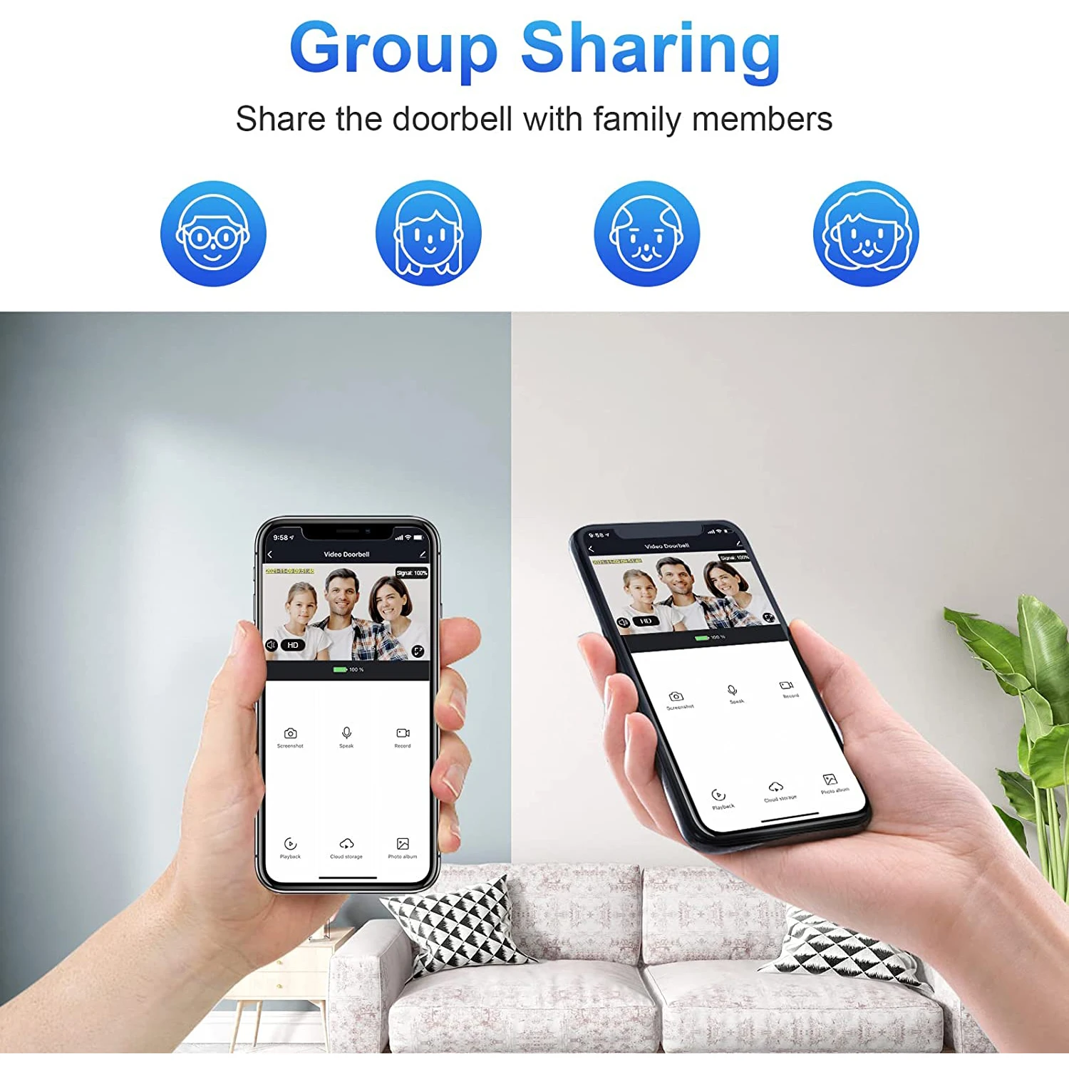 1080P Wireless Video Doorbell Camera WiFi Smart Door Bell Tuya Smart Home Security Motion Detect Night Vision Intercom Doorbell - Imagen 6