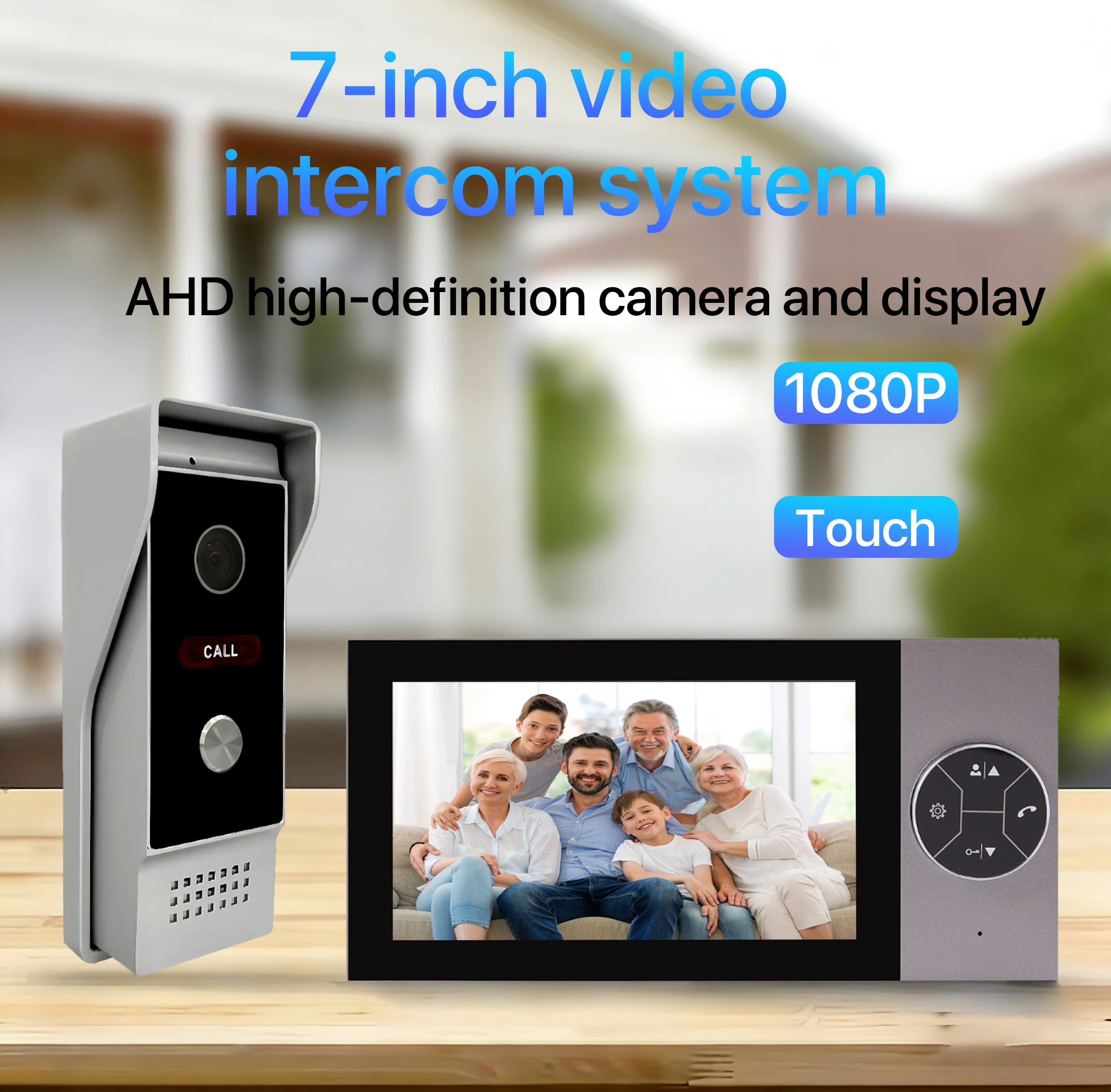 7 Inch 4-Wired 1080P Waterproof Video Intercom Doorbell, Home Assistant Intercom System for Villa Apartment Gate - Image 3