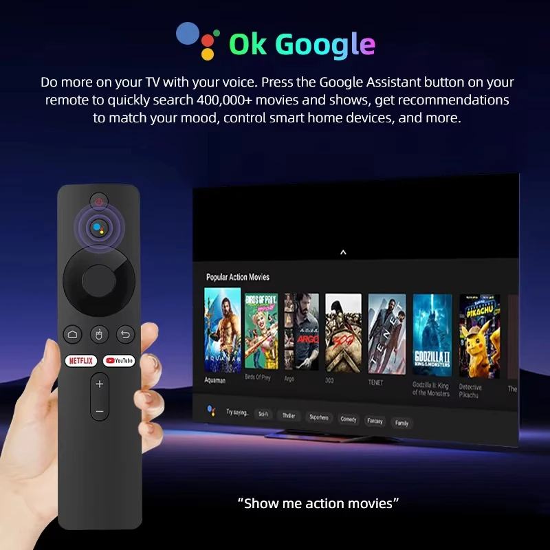 Q10 Smart TV Box Android 16 Allwinner H313 8GB 128GB Dual Wifi BT5.4 Google Voice Assistant 8K HD Video Media Player Set Top Box - Imagen 2