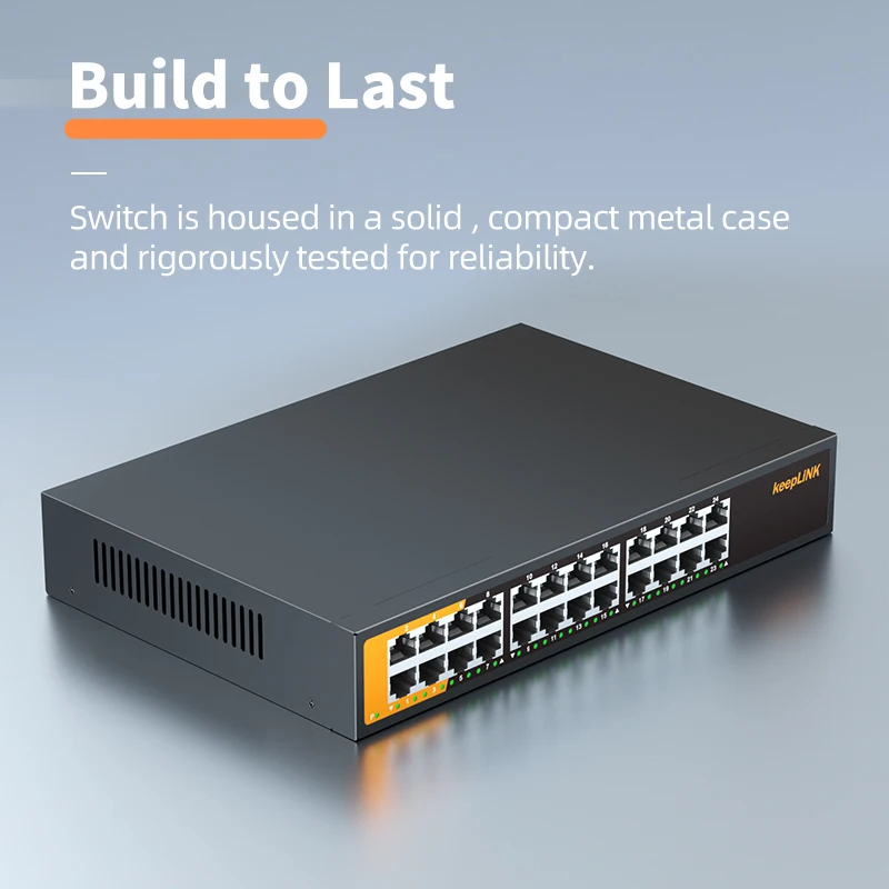 KeepLiNK Switch Ethernet Gigabit 24 ports, non administrable, plug and play – Image 4