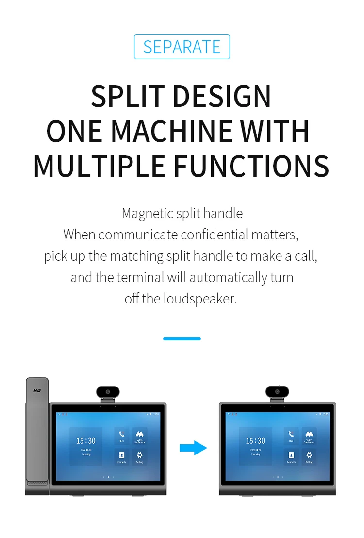 A2d9a577c1d0d4a8caf6cf375b2a5e60aI 10.1" VOIP Android Phone Desktop, Rockchip 3568, 4GB RAM, 32GB ROM, Android 12, Noise, echo cancellation, Camera and 2 Micphone