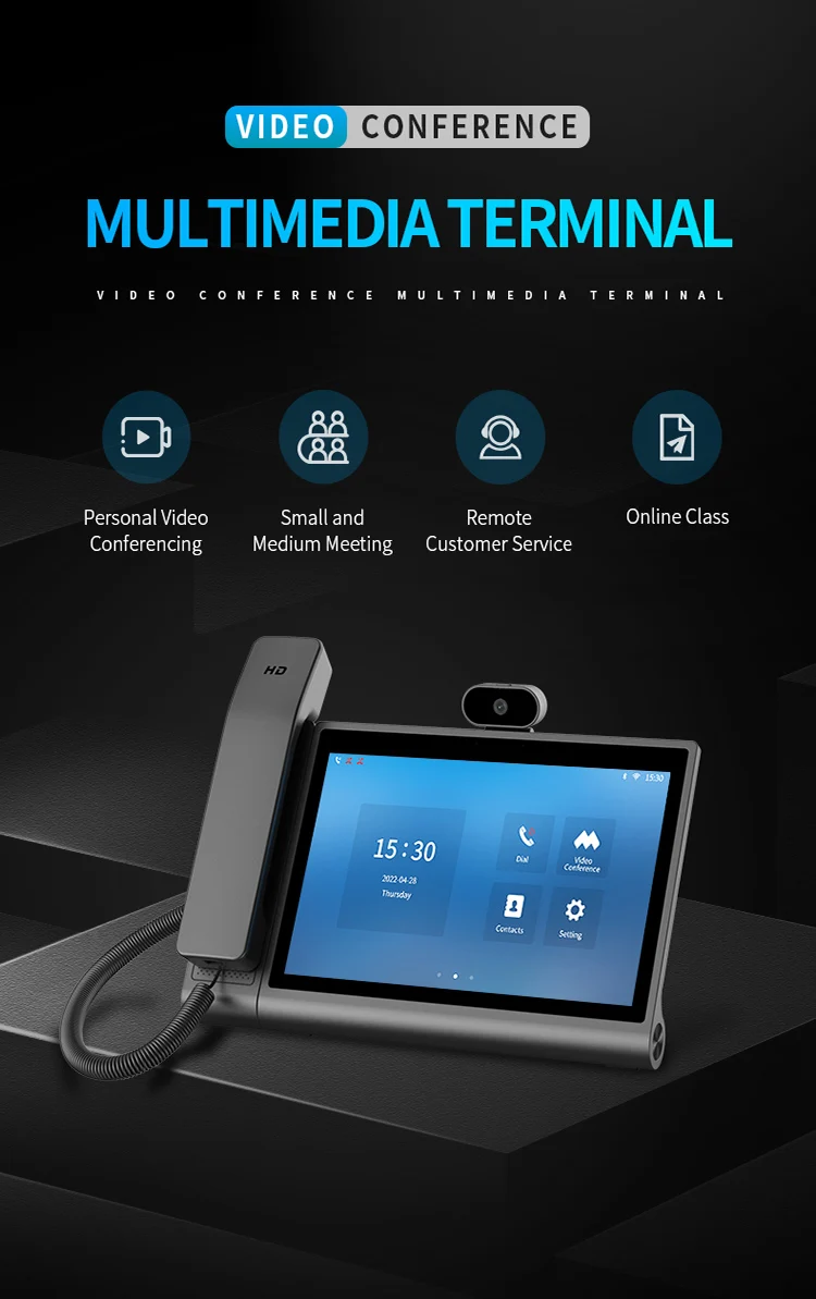 A54c64145698845308db08775206efb72V 10.1" VOIP Android Phone Desktop, Rockchip 3568, 4GB RAM, 32GB ROM, Android 12, Noise, echo cancellation, Camera and 2 Micphone