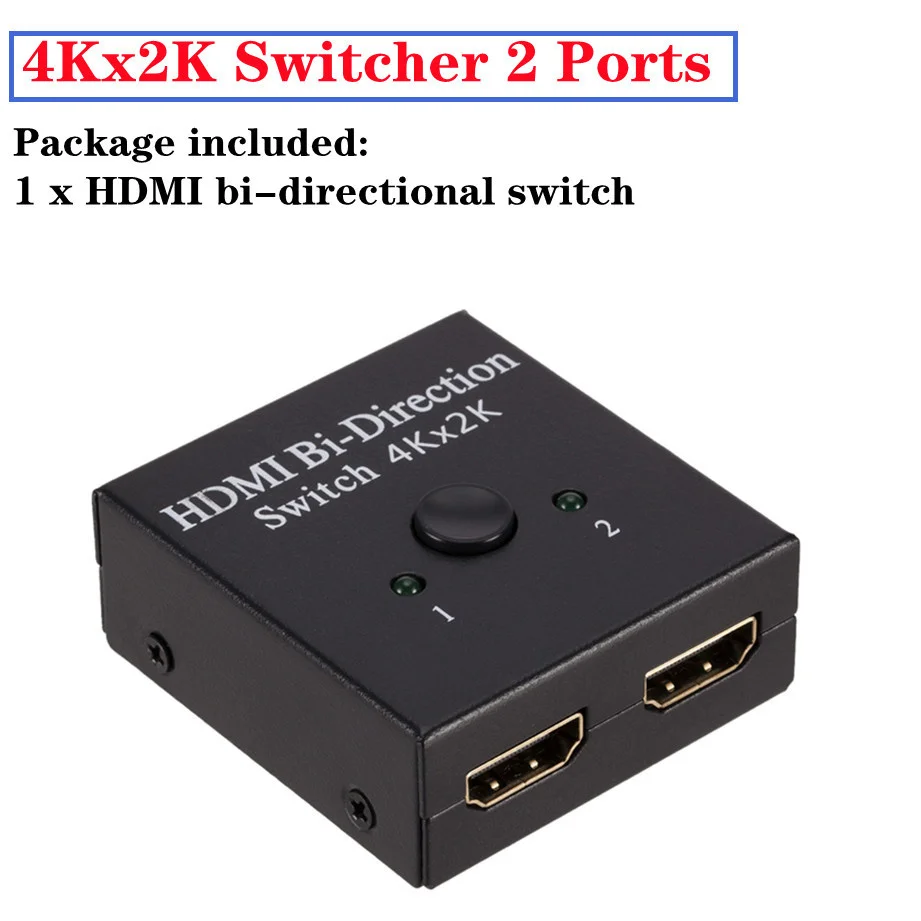 H18f2dd668b5c4369b41eba5281d2df28H 4K 2K 3x1 HDMI Cable Splitter HD 1080P Video Switcher Adapter 3 Input 1 Output Port HDMI Hub for Xbox PS4 DVD HDTV PC Laptop TV