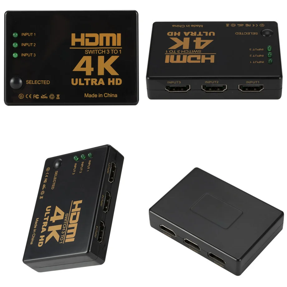 H405969253bef4daf978aca2628bb37e1c 4K 2K 3x1 HDMI Cable Splitter HD 1080P Video Switcher Adapter 3 Input 1 Output Port HDMI Hub for Xbox PS4 DVD HDTV PC Laptop TV