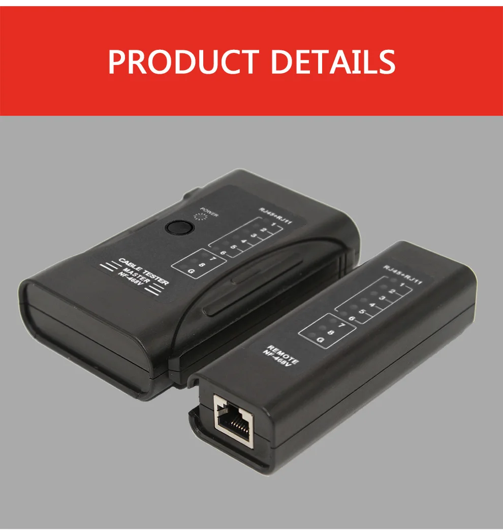 H50b9d9bcc14c41458db09c4b43362b70j NOYAFA-Cable Ethernet de red de NF-468V, Cable RJ11 rj45, detección rápida, pruebas multifuncionales automáticas