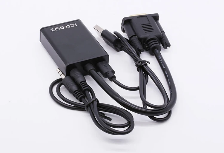 Hb65a13ea9b4e4d94b13b3fa51c5b470dy VGA To HDMI-Compatible Cable Converter for Ps4 Tv Box Aux Audio Splitter Display Port Projector Television Extender Adapter