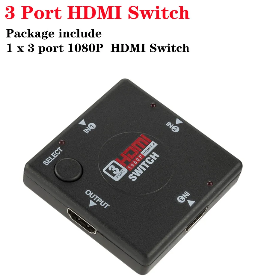 He55129c887b1412ead0abe17ebc789daW 4K 2K 3x1 HDMI Cable Splitter HD 1080P Video Switcher Adapter 3 Input 1 Output Port HDMI Hub for Xbox PS4 DVD HDTV PC Laptop TV