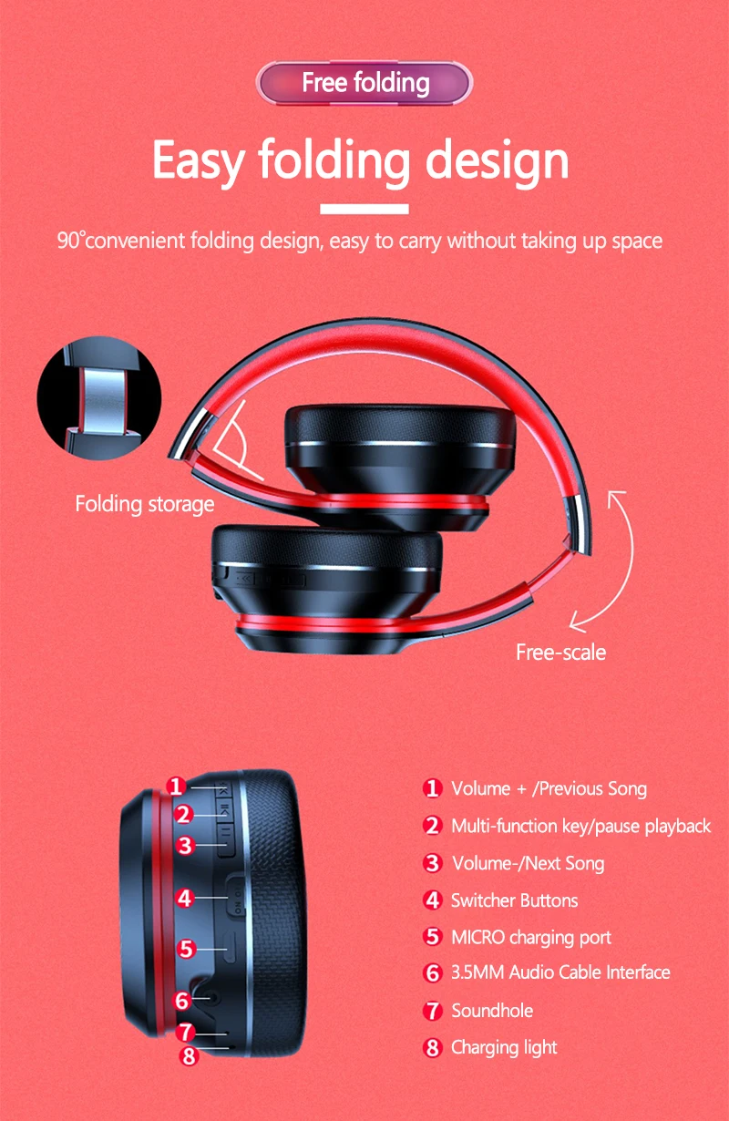 Hfb0b3b2ca5854669bb9107f38172019ep Lenovo HD200 Casque Bluetooth circum-aural pliable, sans fil pour ordinateur, réduction de bruit, HIFI stéréo gaming
