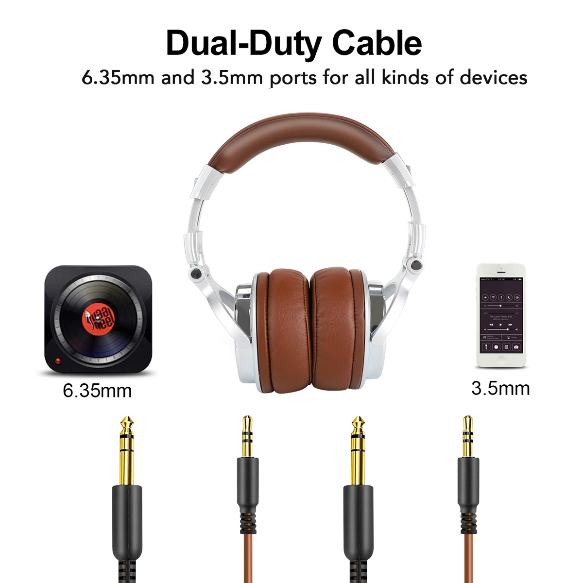 Hfb7d2a523b7a46aeab7fb573543f4abdG Oneodio Pro 30 Professional Studio DJ Headphones With Microphone Over Ear Wired Earphones HiFi Monitors Foldable Gaming Headset