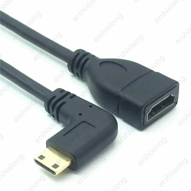 Hfdc6cf4f0fdc49cba70fe4ee63ba2bca3 Standard 1080P Mini HDTV Type C to HDTV Cable Male to Female 90 Degree Right Angle Converter Adapter Extension Adapter