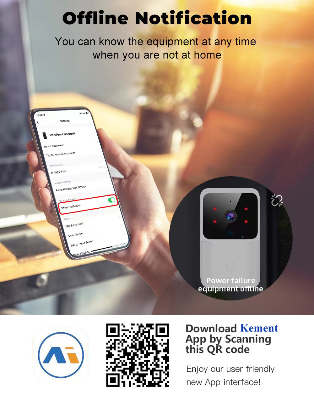 O1CN018eKjmz2H5r8uimDsL_2200750689100-0-cib WiFi Video Doorbell Wireless Phone Two-way Intercom System IR Night Vision Doorbell Smart Home Security Door Bell Camera Monitor