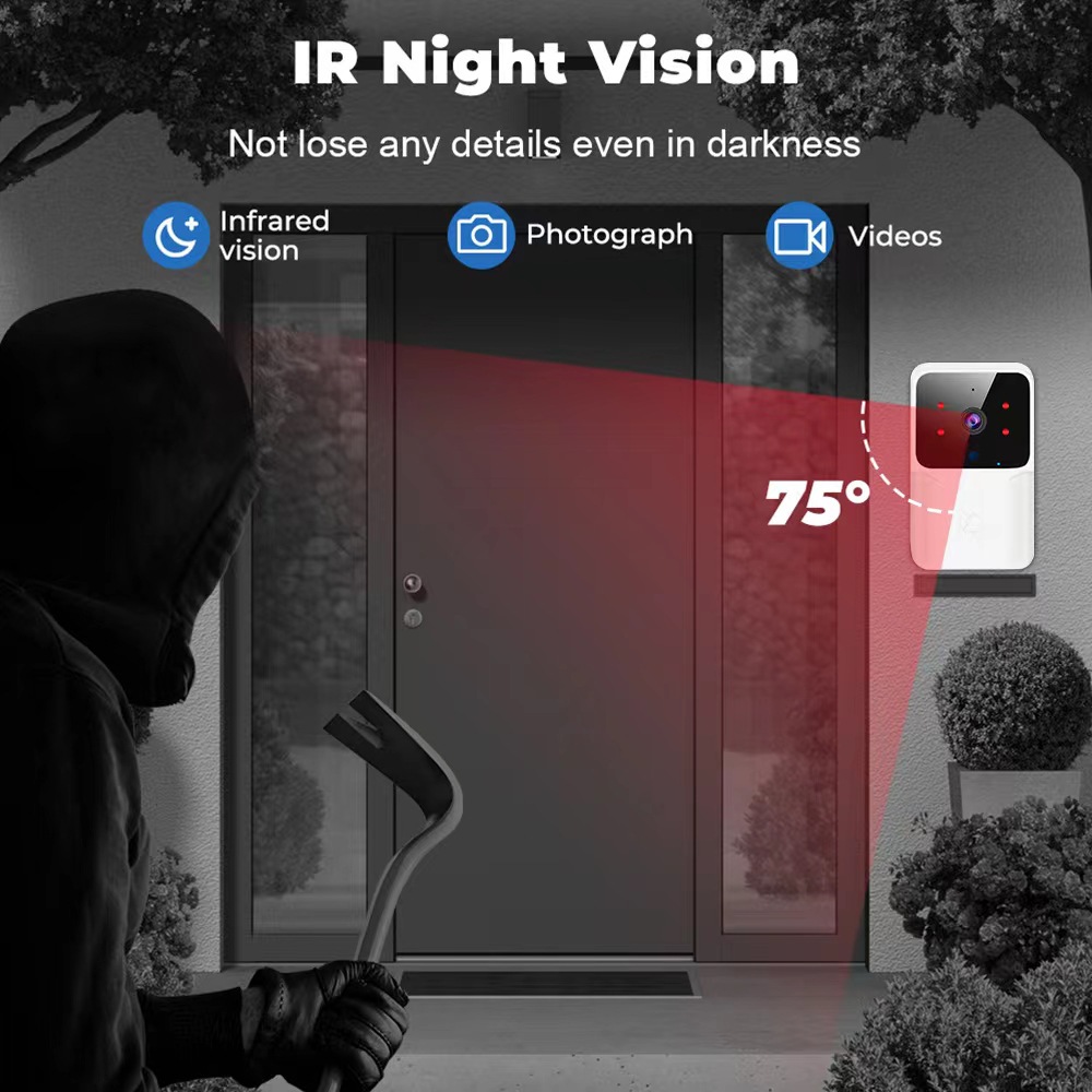O1CN01KmSFjY2H5r8oBiPmL_2200750689100-0-cib WiFi Video Doorbell Wireless Phone Two-way Intercom System IR Night Vision Doorbell Smart Home Security Door Bell Camera Monitor