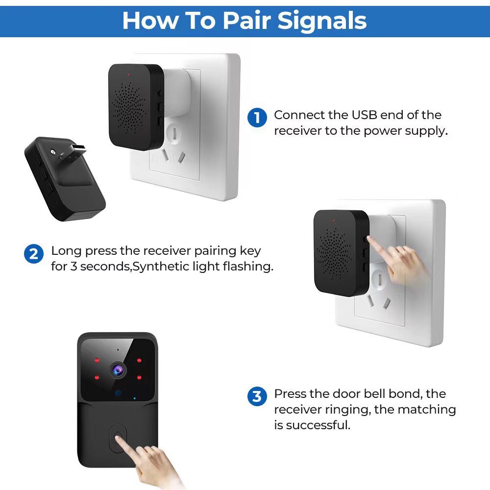 O1CN01RCQ5dC2H5r8uN15M7_2200750689100-0-cib WiFi Video Doorbell Wireless Phone Two-way Intercom System IR Night Vision Doorbell Smart Home Security Door Bell Camera Monitor