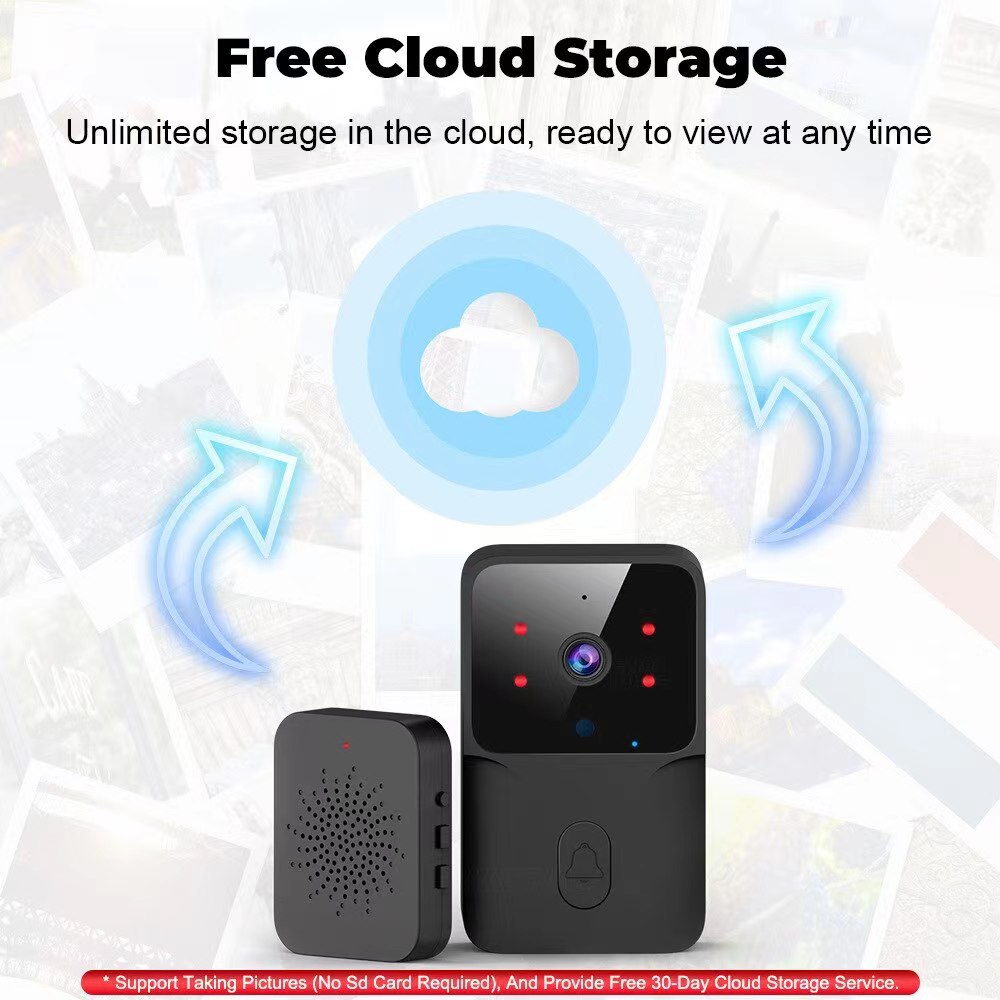 O1CN01Xz9JHm2H5r8s4JtYo_2200750689100-0-cib WiFi Video Doorbell Wireless Phone Two-way Intercom System IR Night Vision Doorbell Smart Home Security Door Bell Camera Monitor