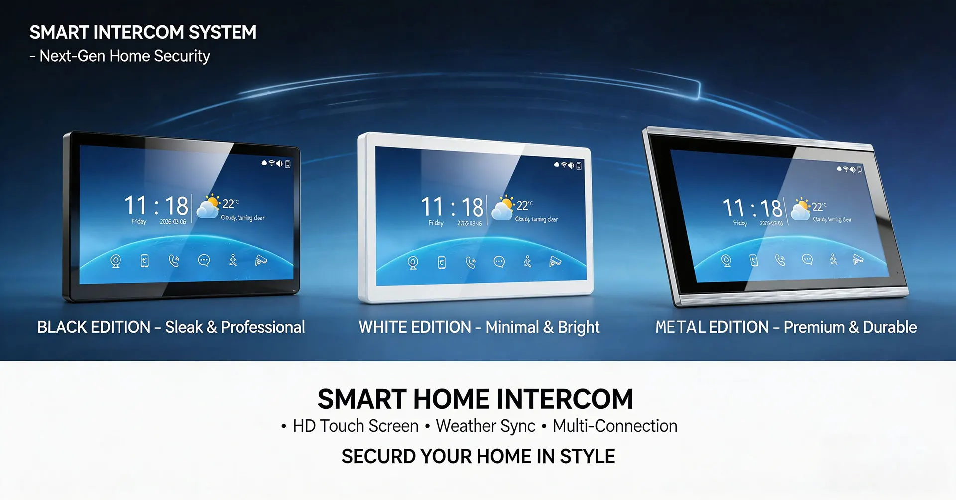 S01723b6e111f4885a875f4ec4e0344e1R ANJIELO Doorbell Video Intercom System 5IN1 Unlock Tuya Smart Digital Frame Background Music Detection Preview NEW 2026