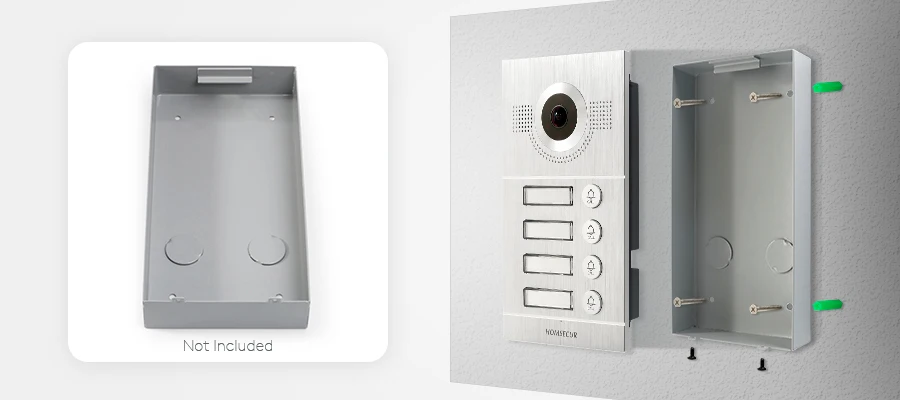 S08bb93a079394eb49dd49dff5d875ba2v Waterproof 170° B12DF-S Outdoor Unit For HDK 4-Apartment Video Door Phone Set