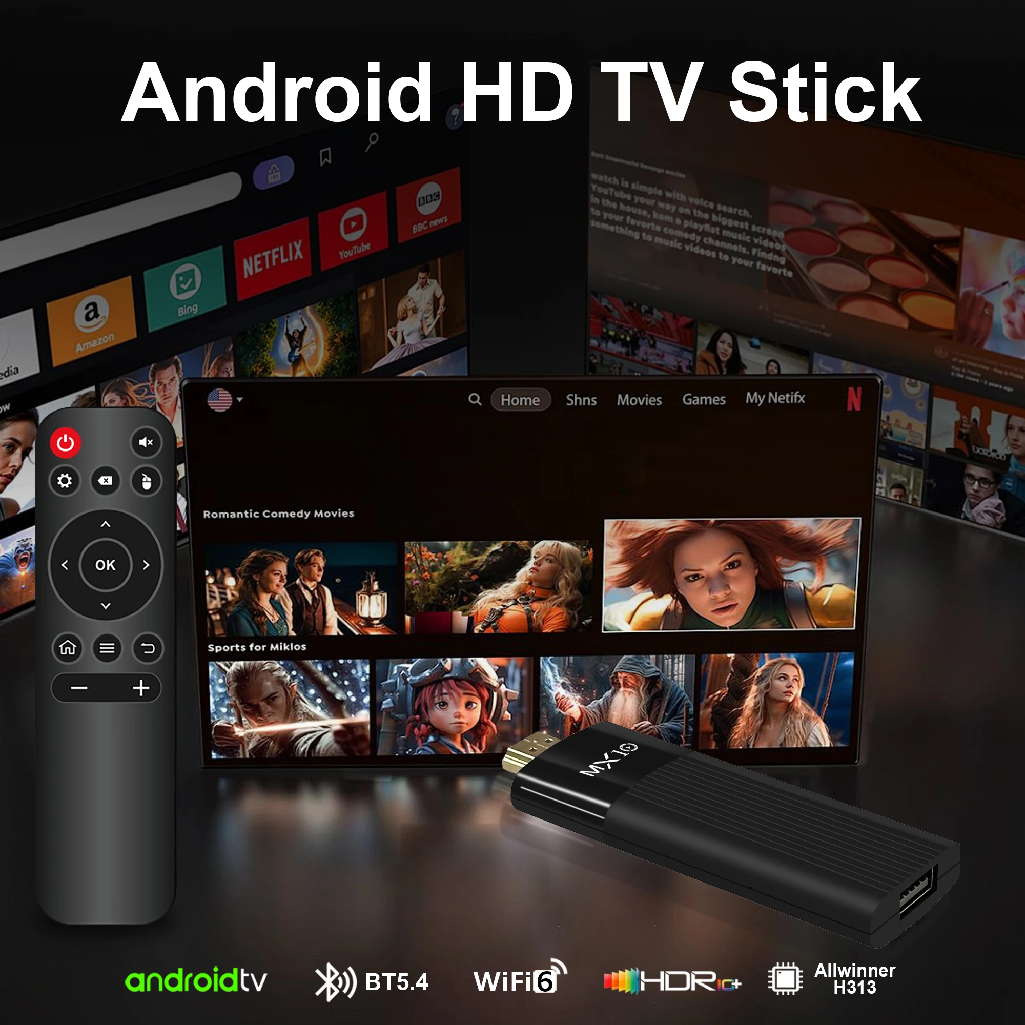 S0955056340fe4e0d8c719586a2945f31s MX10 F3 H313 4GB RAM 64GB ROM Stick Tv 4k Best Android 13Fire Sticks Fire Tv Stick 4k Smart Box