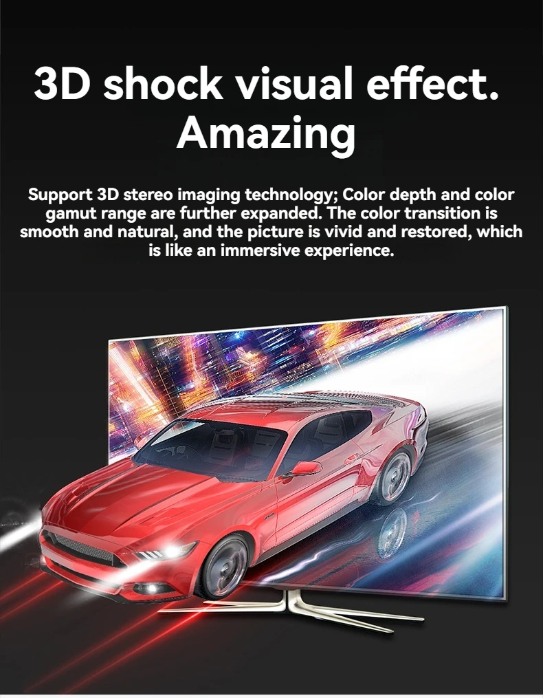 S0b0b002647e74905b75fc7188c470cabB Uyellow 48Gbps HDMI-compatible Cable 8K 60Hz 50cm 1m 2m 3m 5m HDMI-compatible 2.1 Cable 4K 120Hz HDR 3D Effect Video for HDTV PC
