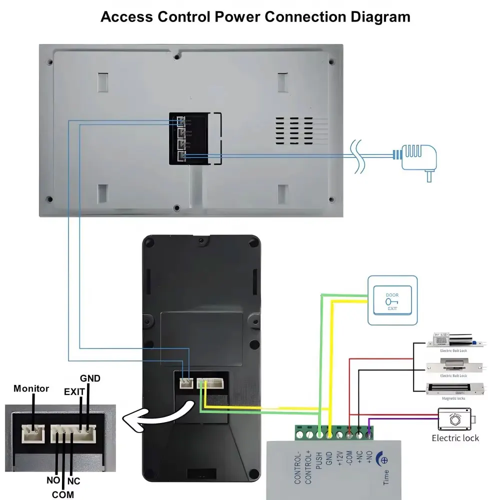 S0cf4e93dd7574664b8cf127e38286753u Tuya Wifi Smart Home Video Door Phone Video intercom 1080P 10inch Touch Monitor 2-Wires Doorbell Door Camera Security System
