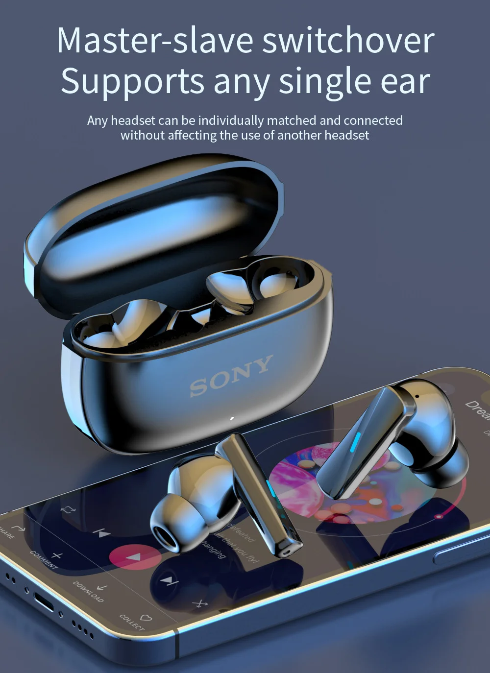 S0d233ca92d314bc7a02488803d05dfc2H Original Sony Mate 50 TWS Wireless Bluetooth Earphones In Ear True Sport Headphones HiFI Stereo Game Waterproof Headset With Mic