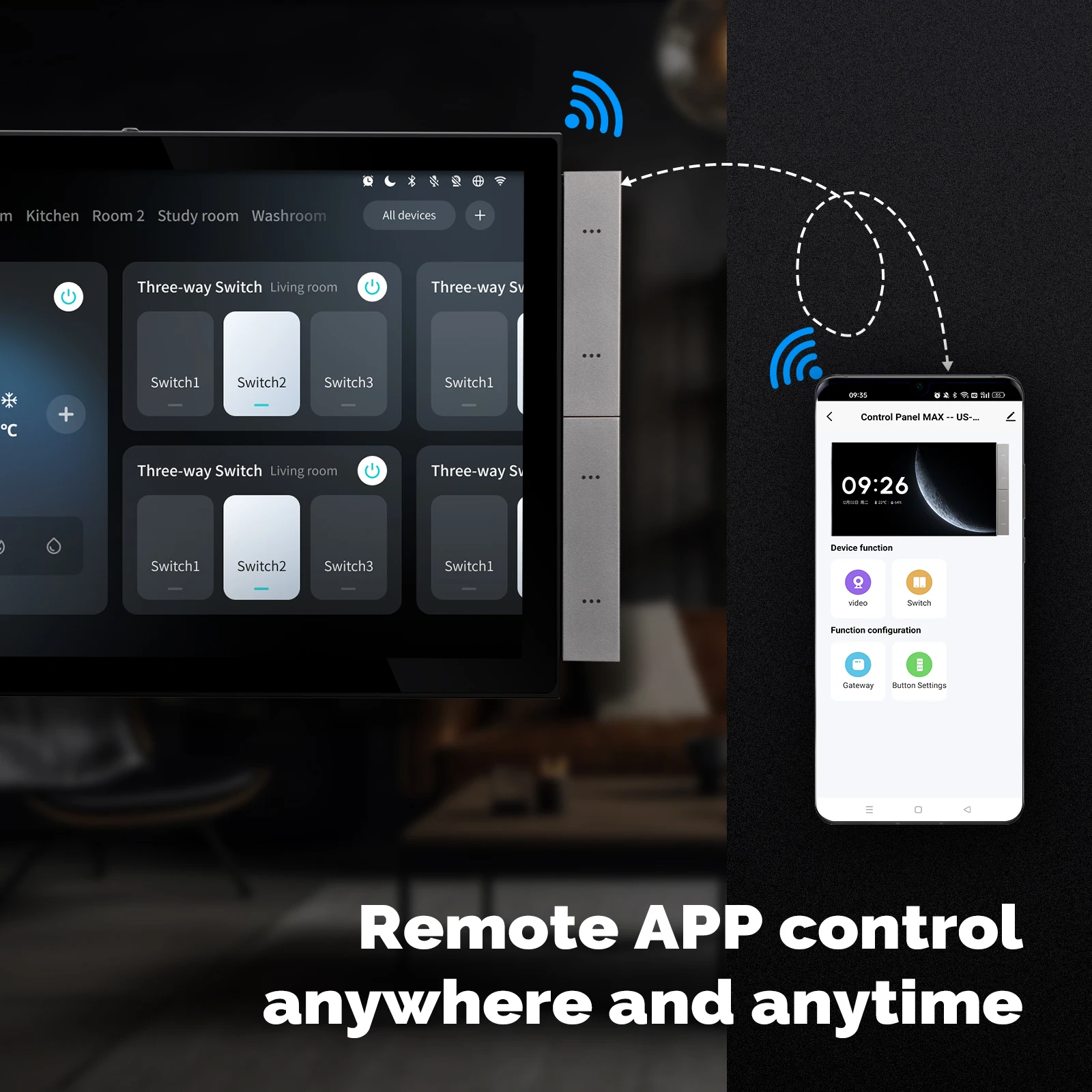 S10786411f2b24d80b22ce5d33b336b93M Tuya Smart Home Control Panel Max 10.1inch Touch Screen with Bluetooth Zigbee Gateway Built-in Building Intercom Compatible