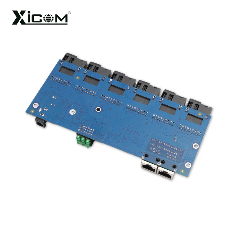 S11e72f6b160a49b4b0125bd066377fafl 100/1000M Ethernet Optical Fiber Media Switch Converter Gigabit 6*Fiber Port 2*RJ45 Port FTTH Singlemode Switch Fibra PCBA Board