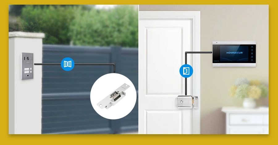 S12152d31a56741559e5aaff6b501a1c2w HOMSECUR WIFI Video Doorphone Intercom Door Bell RFID Auto Recording 2 Families