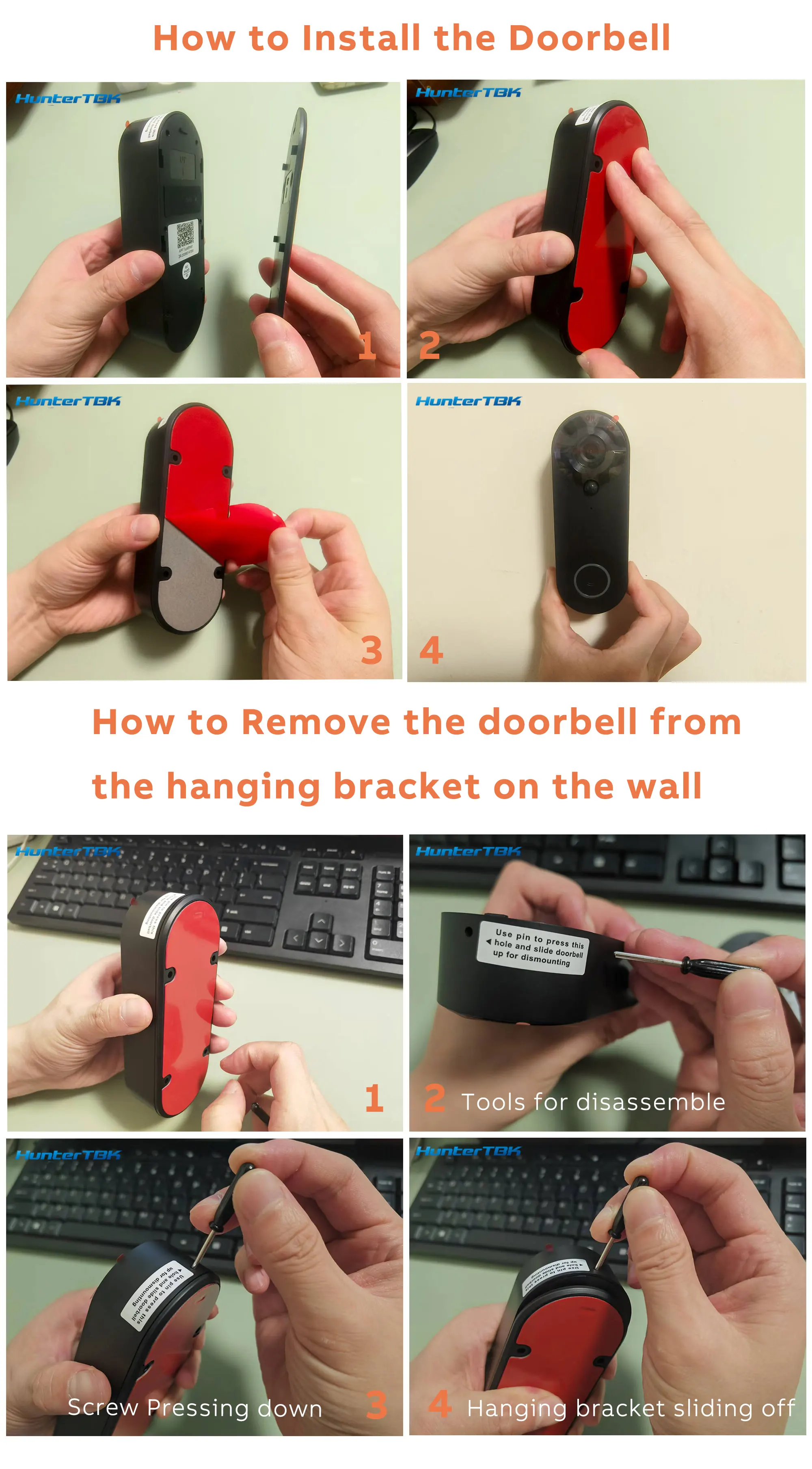 S14bf1f68d9474c6590ee2519b5b0f51fK 1080P Wireless Video Doorbell Camera WiFi Smart Door Bell Tuya Smart Home Security Motion Detect Night Vision Intercom Doorbell