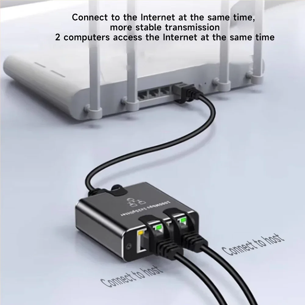 S14d633aaa0de455d808d43ad4908f06bg Gigabit 1000Mbps RJ45 Splitter 1 to 2 3 4 Ethernet Adapter Lan Connector Switch Coupler for PC Laptop TV Box Router Digital TV
