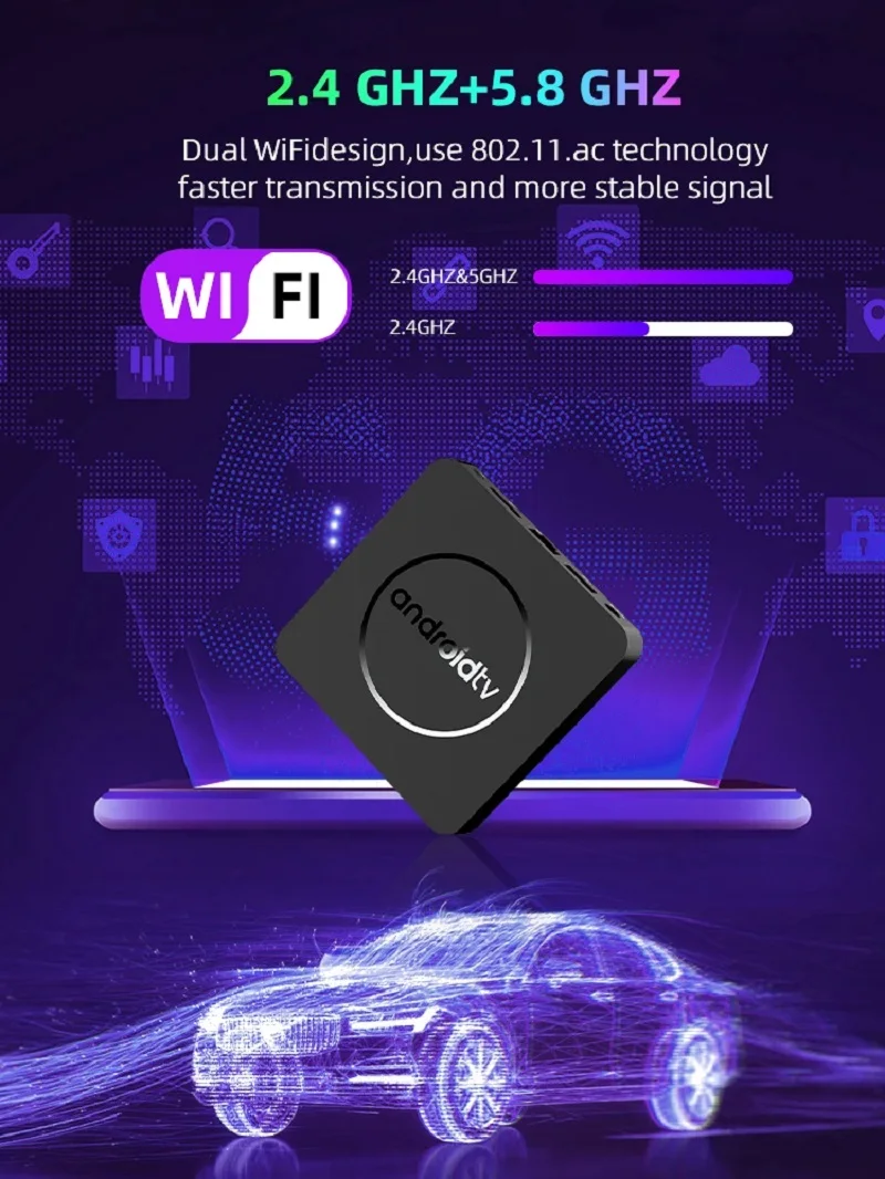 S15c04d7b862a403aab7fa794b6f4f7ce0 YOZHIXU Q10 Smart TV Box AllwinnerH313 Android 16 Media Player Google Assistant Dual Wifi 5G 4GB 8GB 32GB 64GB 128GB Set Top Box