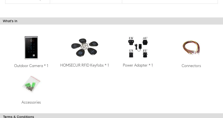 S1cdd7c16a7b64085bdd94f70b4f91360l B08AF 4 Wire Waterproof 1080P HD Doorbell Camera RFID Password Access for HOMSECUR Tuya WIFI Video Doorbell Intercom System
