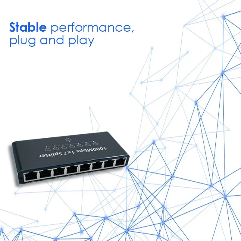 S1ffdba0eb9ac4059b9f6b47e214a64fev Répartiteur Ethernet Gigabit 1 vers 7, 1000 Mbps RJ45 LAN, pour PC portable Nintendo Switch routeur box TV